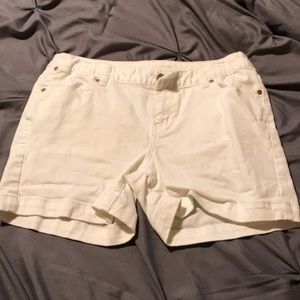 White Jean Shorts